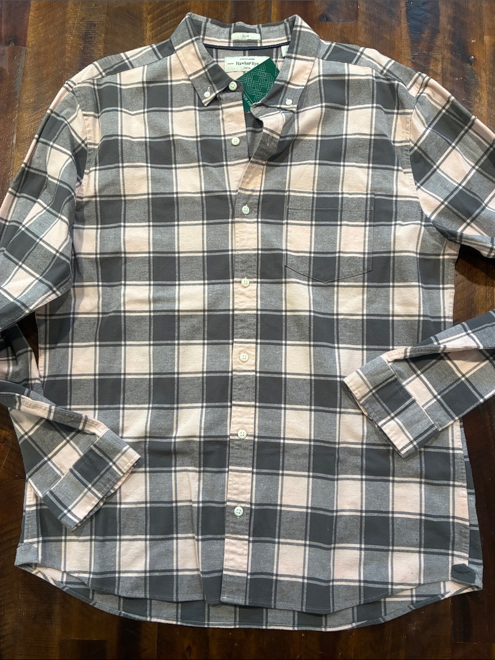 NWT Hawker Rye stretch oxford shirt XL